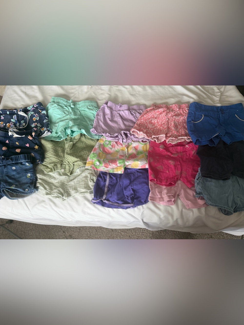 Girls Assorted Summer Shorts Set - Multi Color 15 pieces